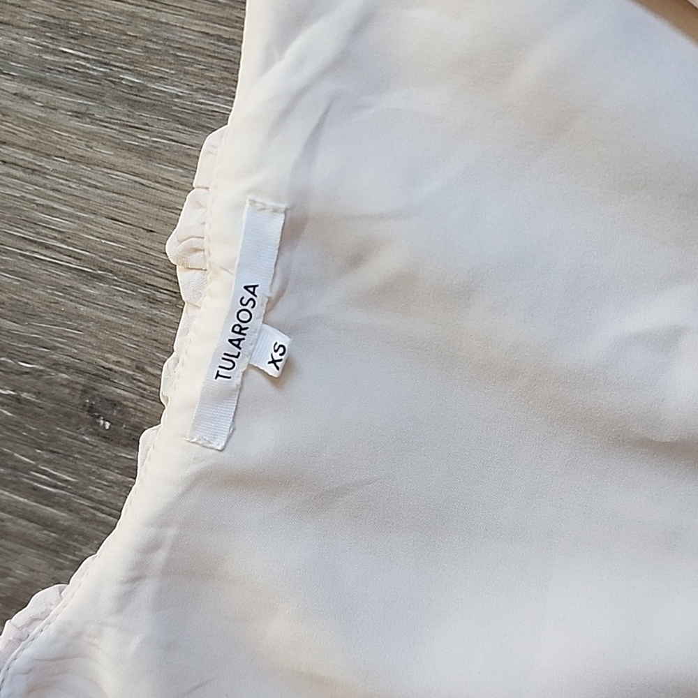 Tularosa Cream Ruffle Mini Dress - Picture 2 of 14